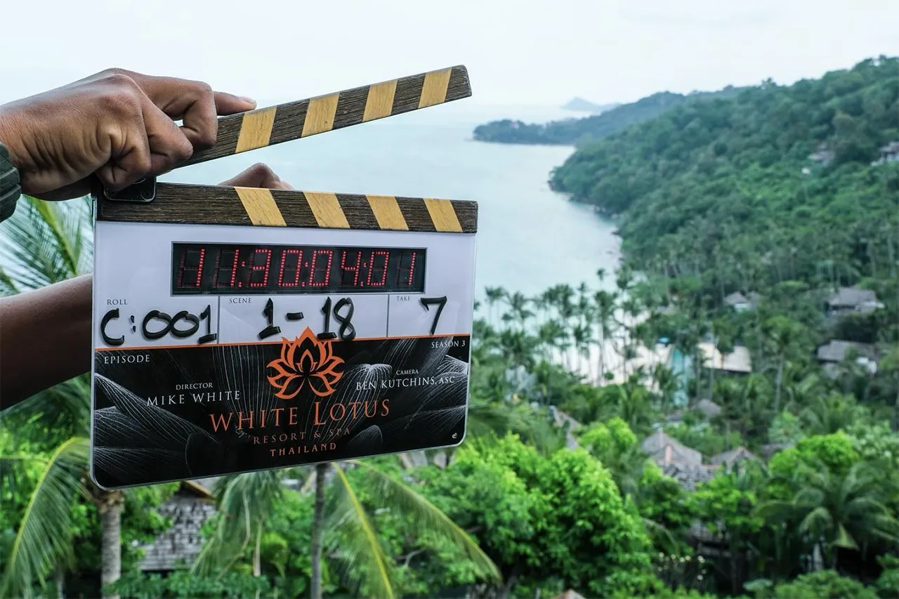 The White Lotus Clapboard